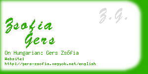 zsofia gers business card